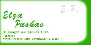 elza puskas business card