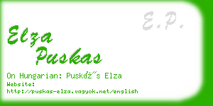 elza puskas business card